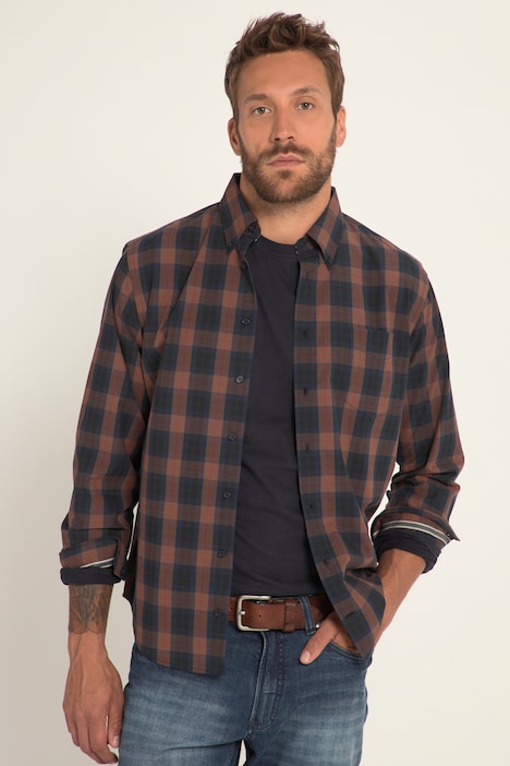 Karohemd, Langarm, Buttondown-Kragen, Modern Fit