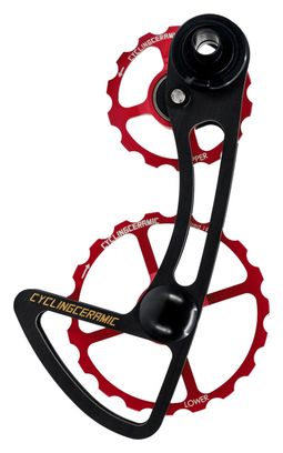 Chape de Dérailleur CyclingCeramic Oversized 14/19T pour Dérailleur Mécanique Campagnolo 12V Rouge