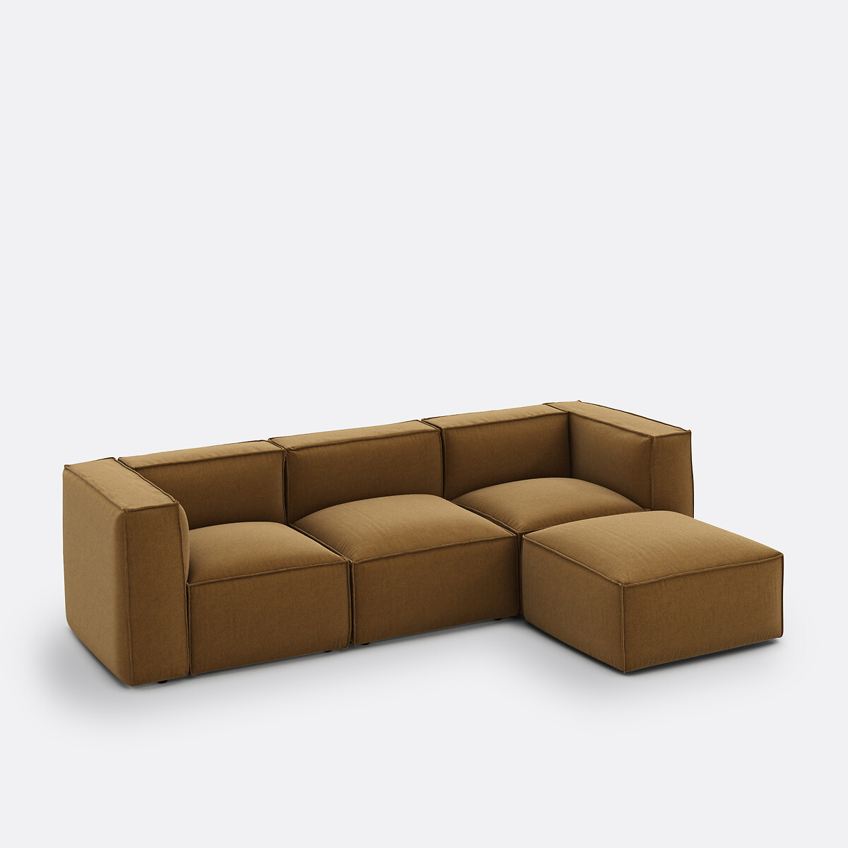 LA REDOUTE INTERIEURS<br>Banco modular em tecido texturizado, Seven