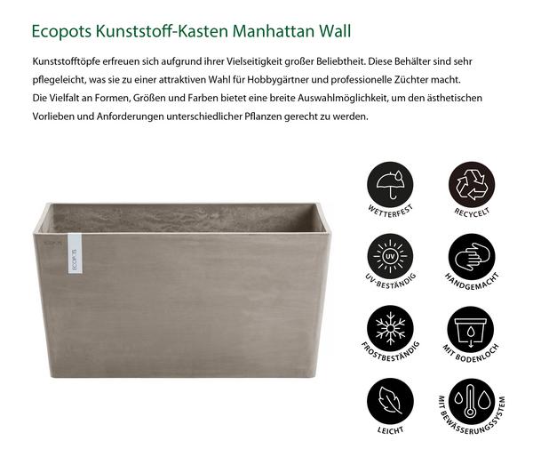 Ecopots Kunststoff-Kasten Paris, rechteckig