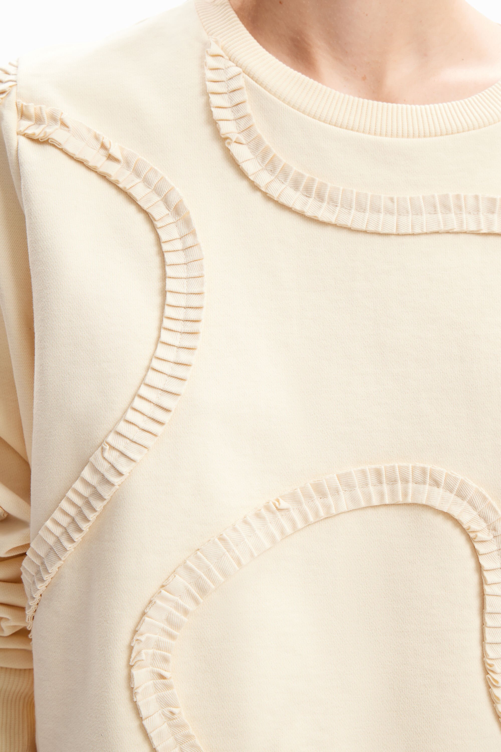 Sweat-shirt ruban froncé