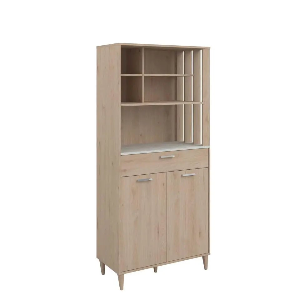 Buffetkast Galatee met 2 deuren & 1 lade - eikdecor/wit