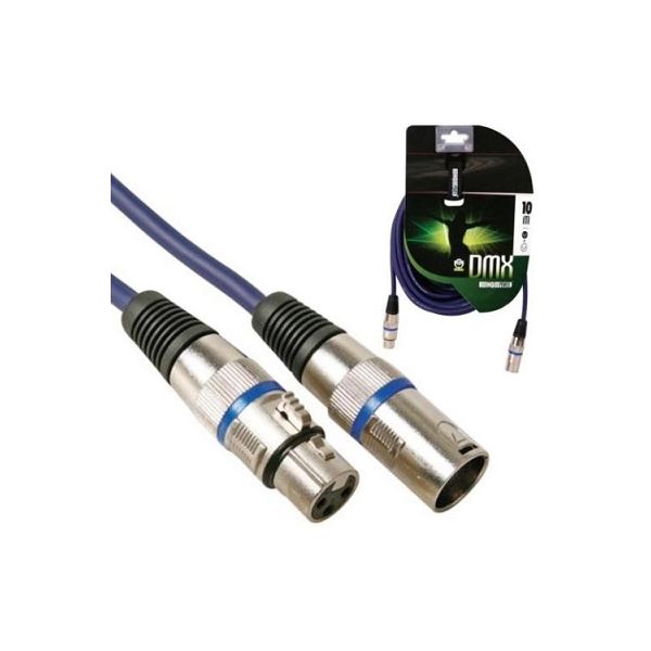 Hq Power Cabo Dmx Xlr 3P Macho / Xlr 3P Fêmea 10m - PAC104