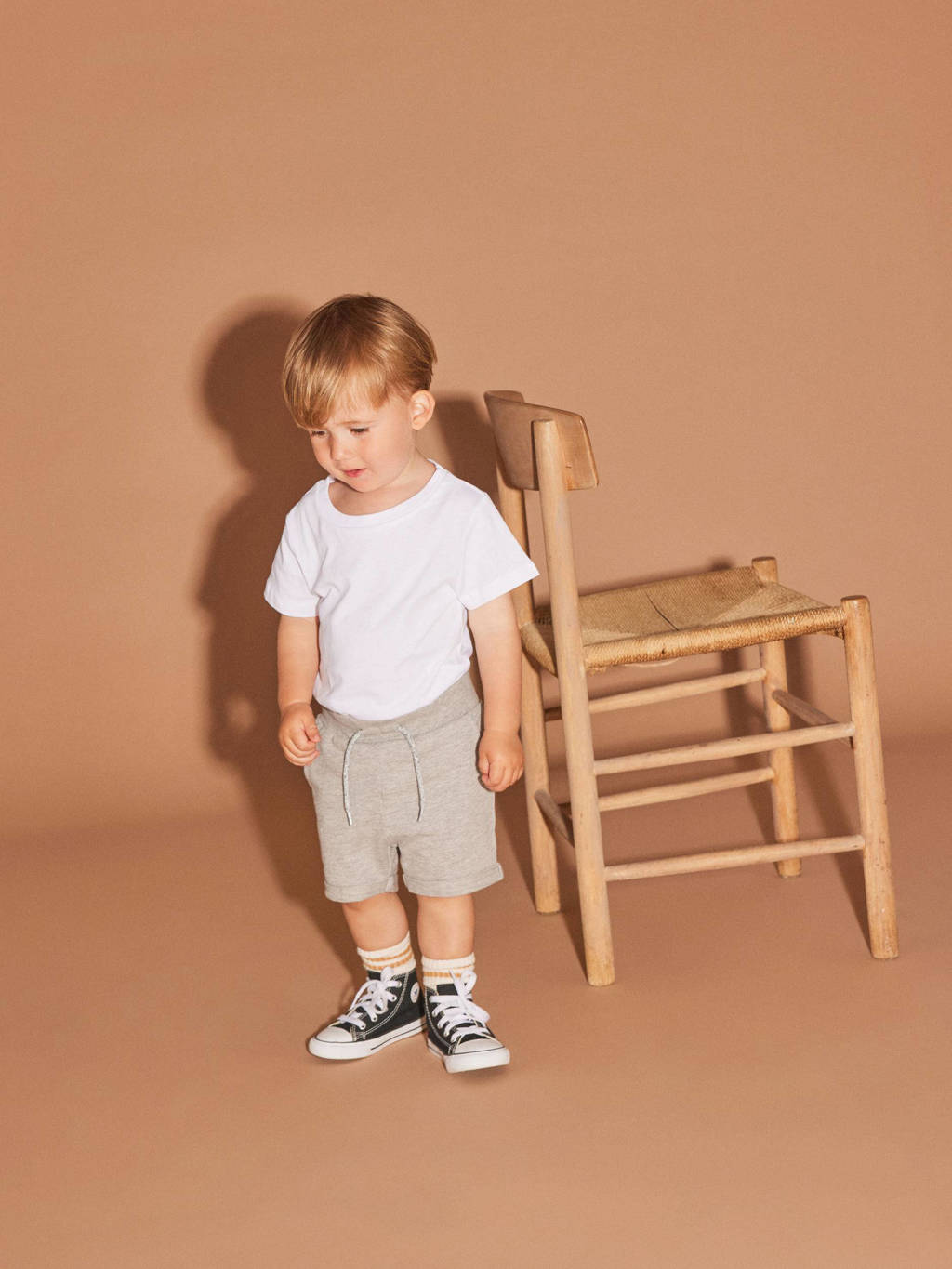 NAME IT sweatshort NKMVERMO grijszand