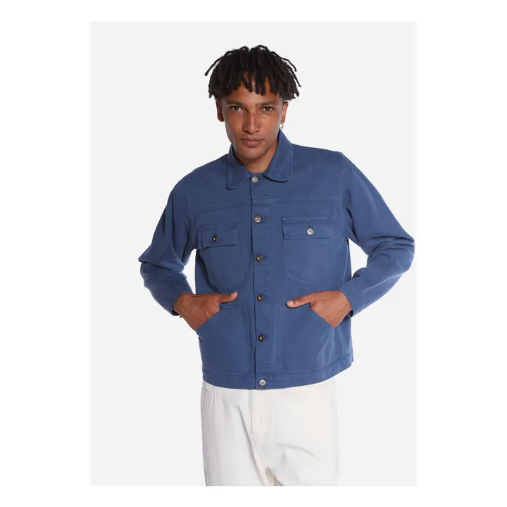 Olow Veste Hekinan Coton Bio | Bleu