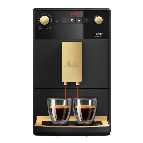 Purista®|Kaffeevollautomat Schwarz-Gold