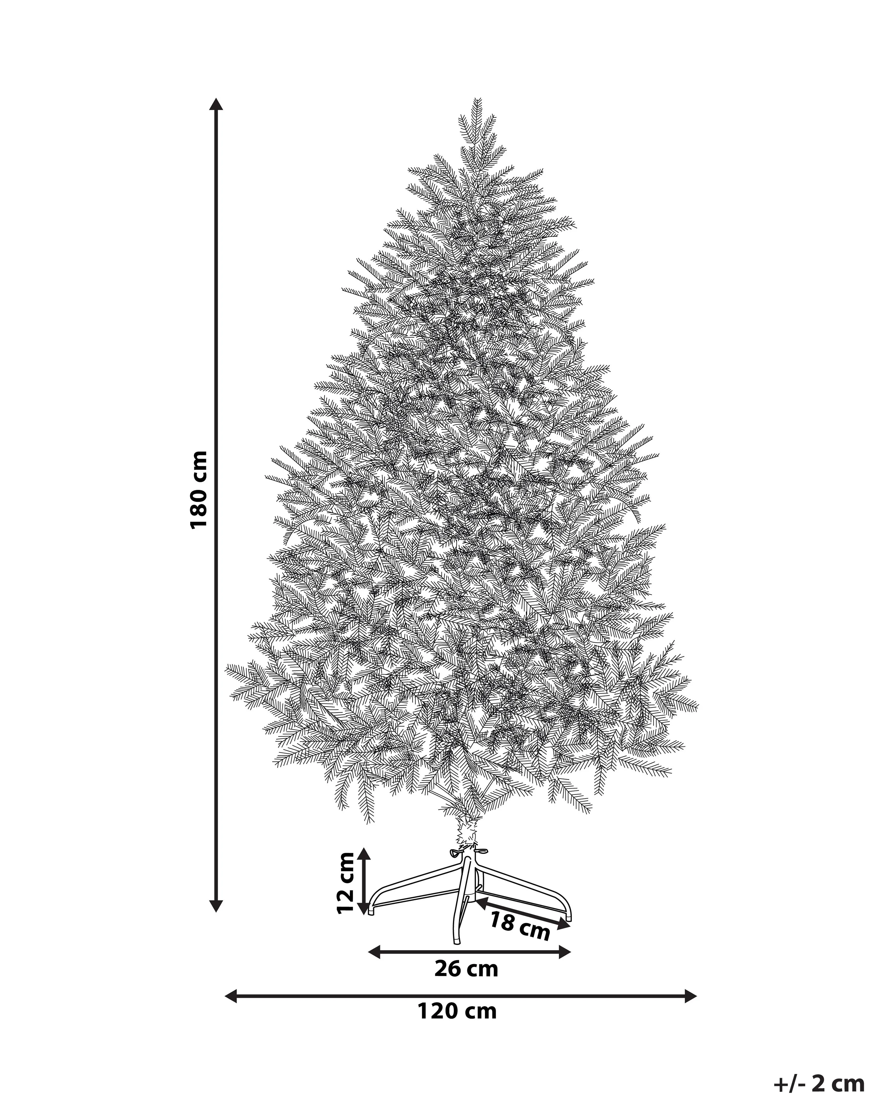 Besneeuwde kunstkerstboom FORAKER 180 cm Wit