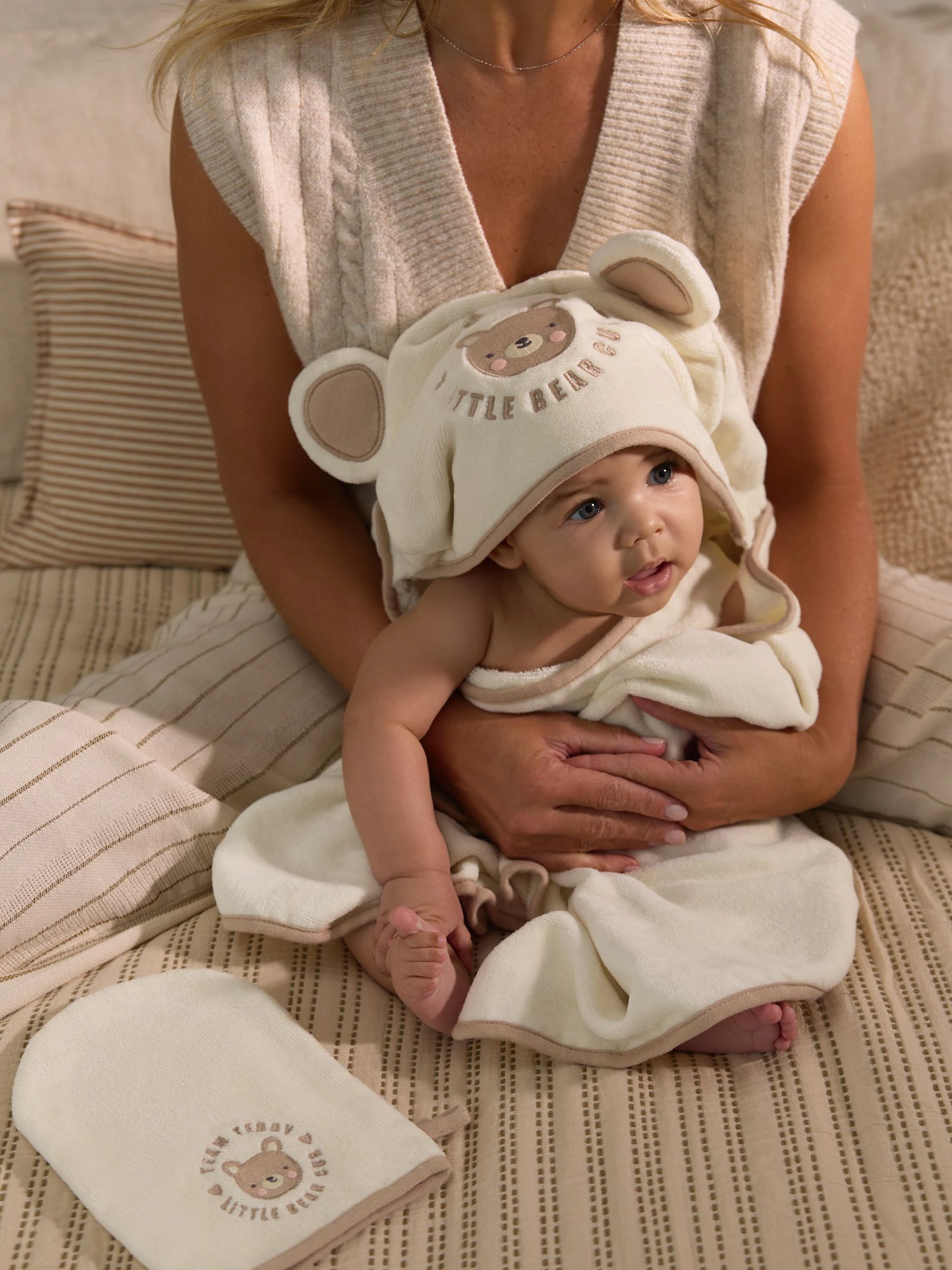 100% katoenen babyhanddoek met capuchon voor pasgeborenen