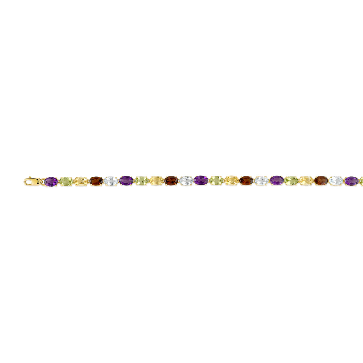 Bracelet or 375 jaune pierres fines 19 cm