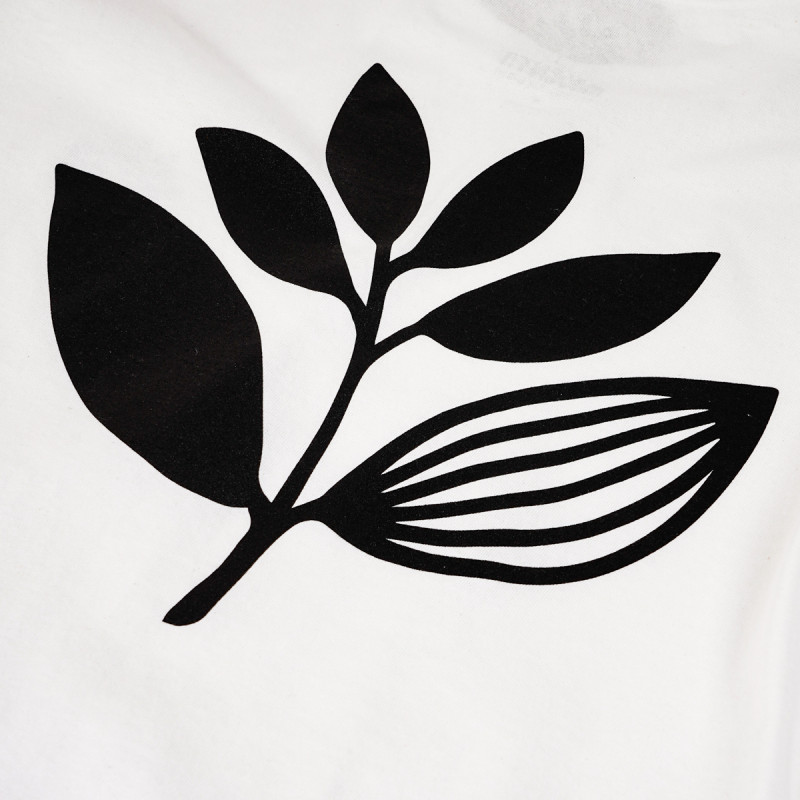 T-SHIRT CLASSIQUE À MOTIFS PLANTES - BLANC