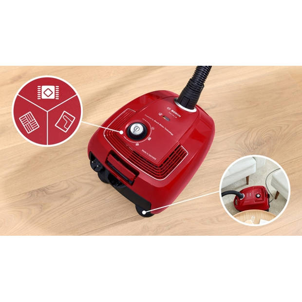 Bosch BGB38RD2 stofzuiger rood 600W