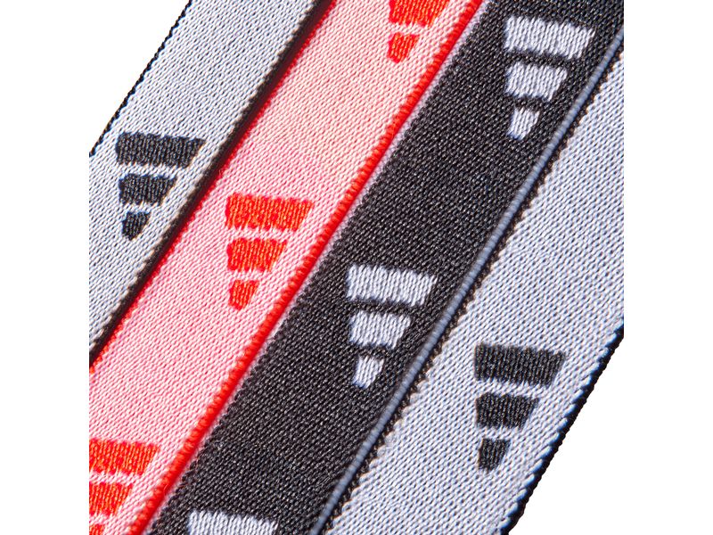 adidas Hair Ties Schwarz, Weiss, Solar Rot Packung mit 4 Bändern