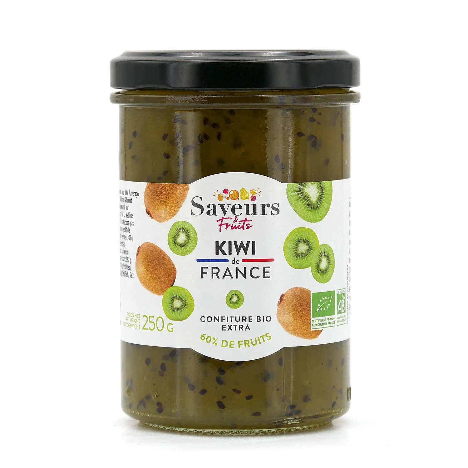 Confiture bio extra de kiwi de France