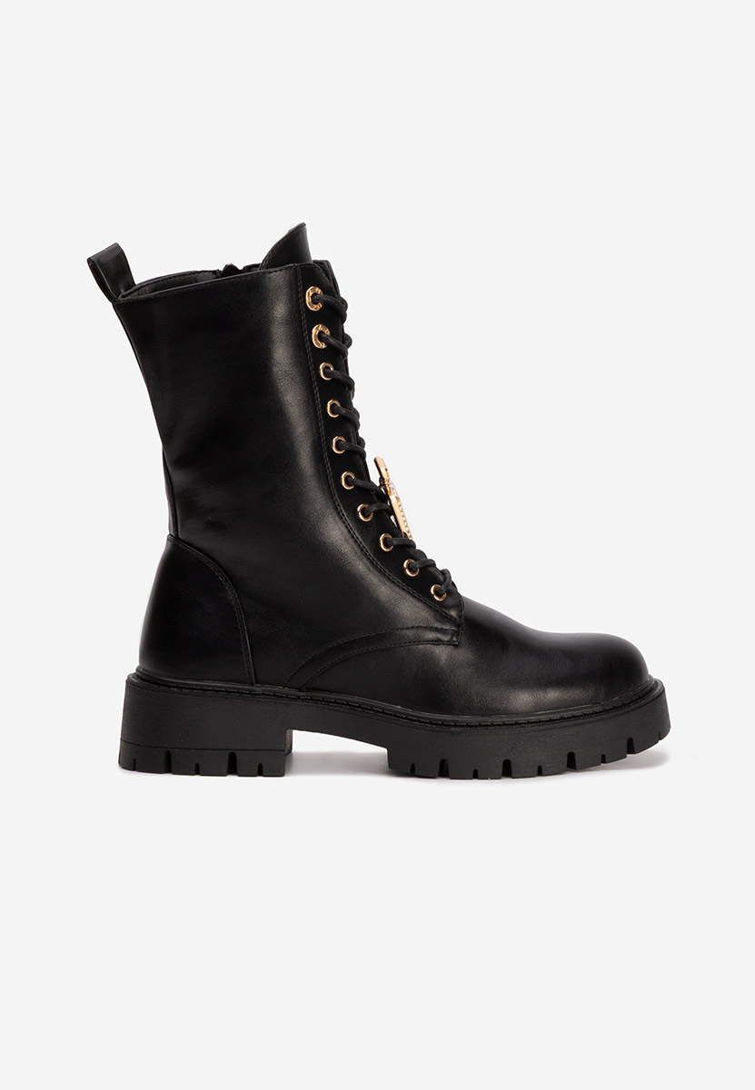 Bottines rangers femme noirs Linora