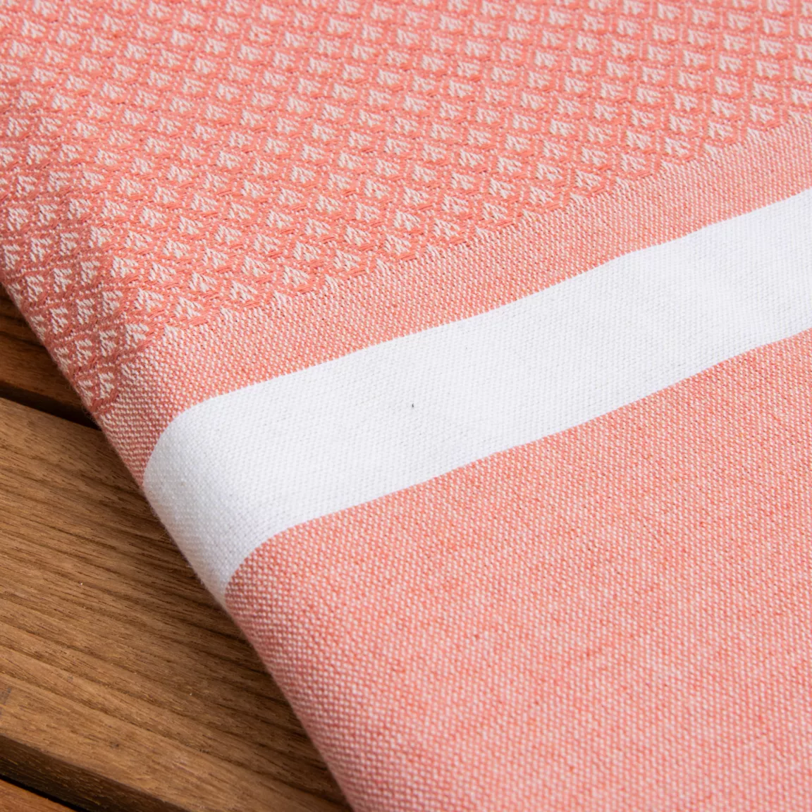 Fouta coton recyclé (100 x 200 cm) Selma Corail