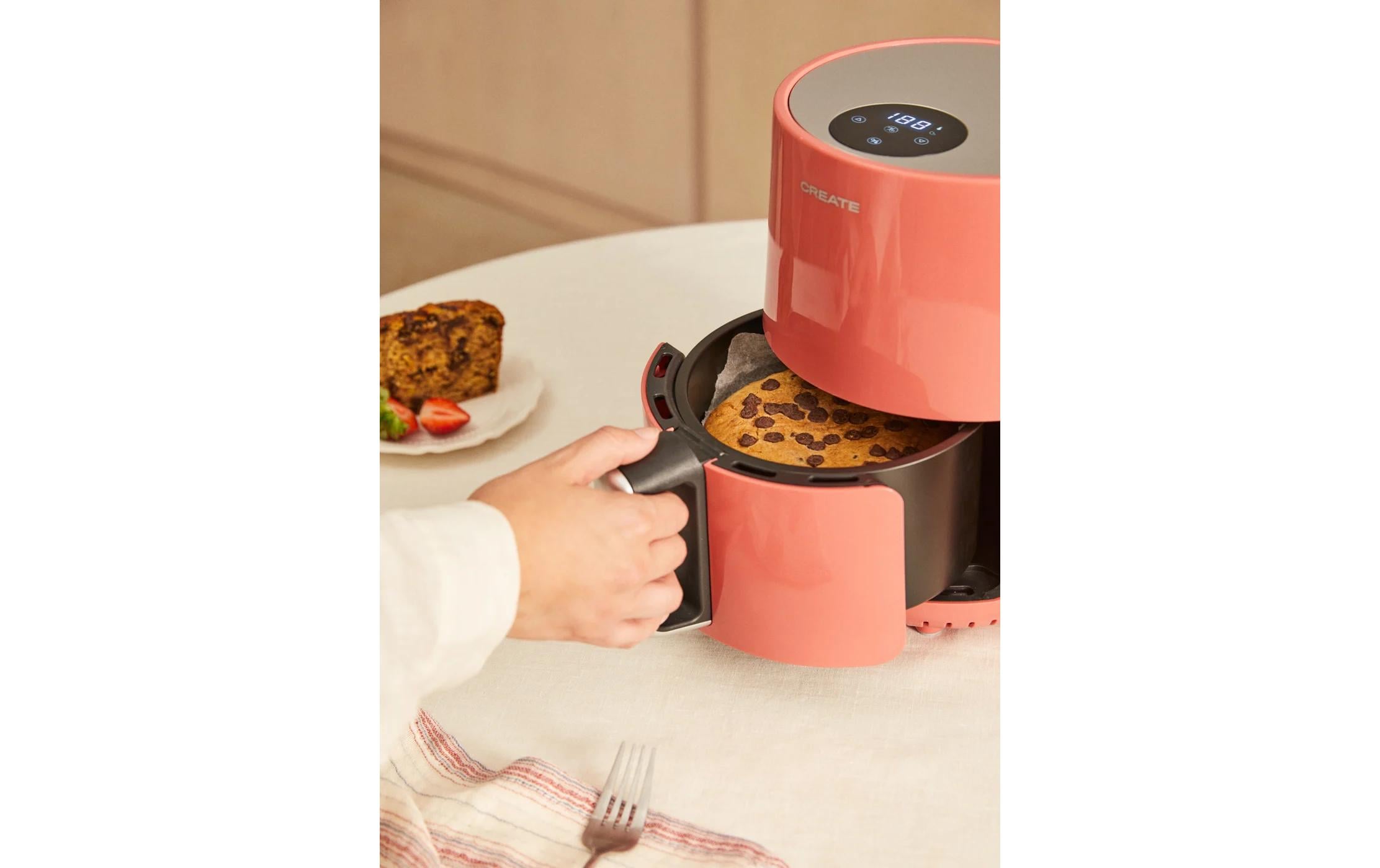 Heissluft-Fritteuse Air Fryer Terrakotta 1.5 lKompakter Air Fryer für fettarmes Frittieren und Backen