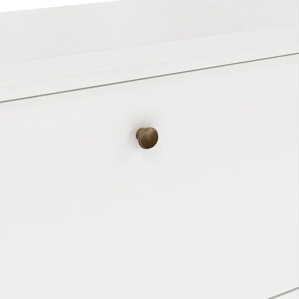 Hioshop Venedig schoenenkast met 3 klepdeuren in wit