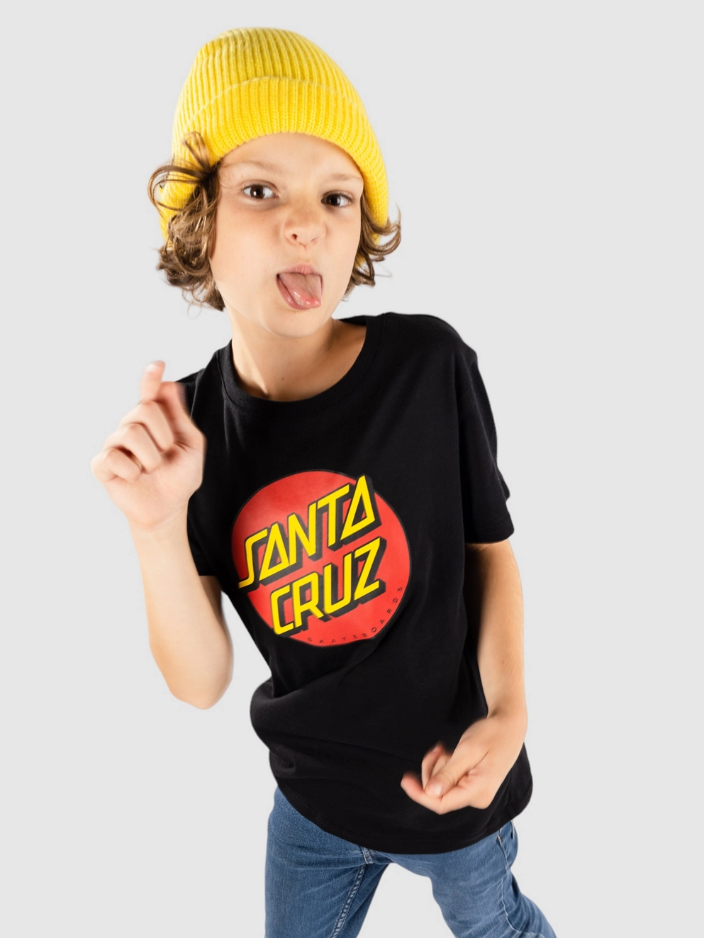 Santa Cruz Classic Dot Kids T-Shirt black