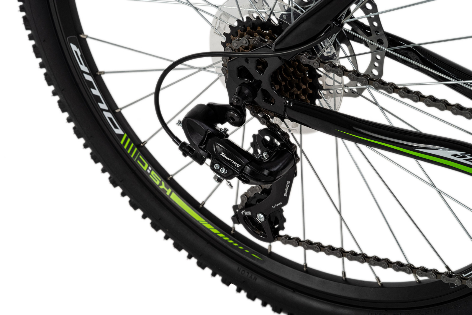 KS Cycling Mountainbike HARDTAIL 26'' SHARP - schwarz-grün - 46 cm Rahmenhöhe