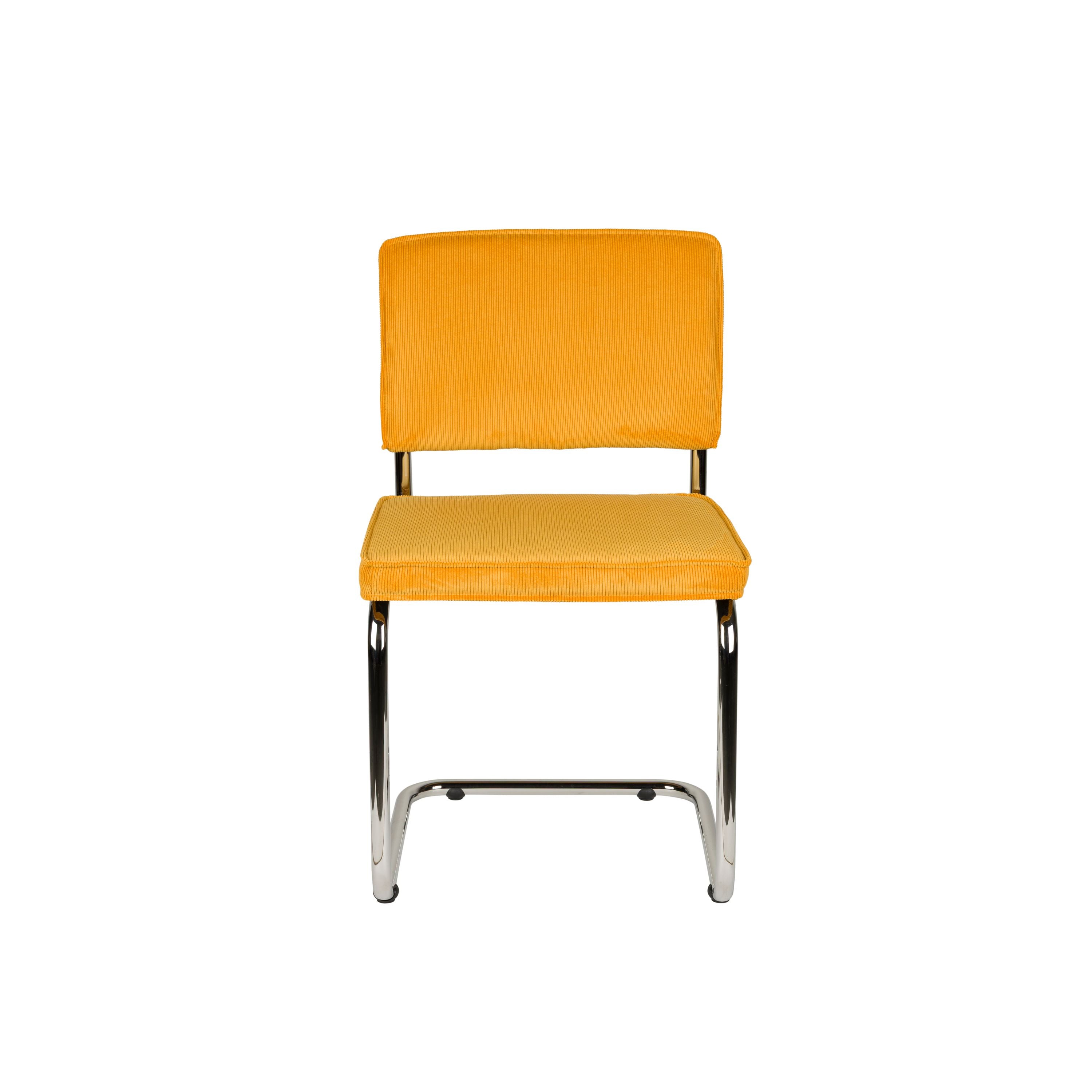Zuiver Ridge Rib Eetkamerstoelen  Geel - Set van 2