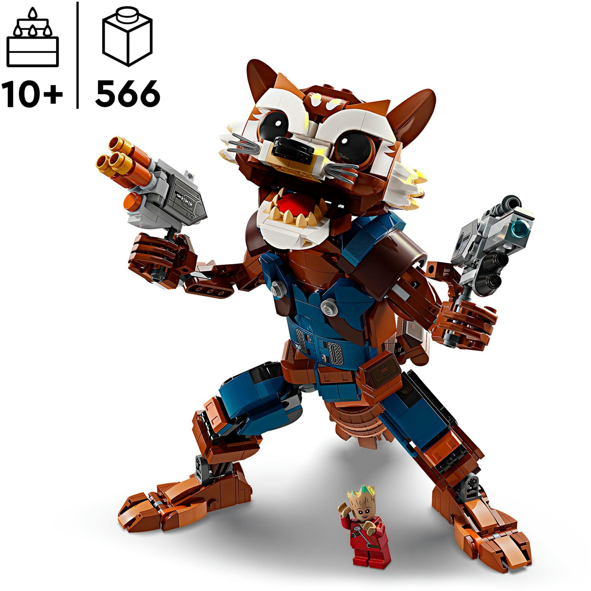 LEGO Konstruktionsspielzeug Marvel Super Heroes Rocket & Baby Groot