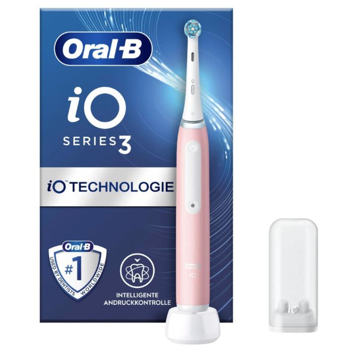 Oral-B iO Series 3 Elektrische Zahnbürste/Electric Toothbrush, 3 Putzmodi für Zahnpflege, Magnet-Technologie, TESTSIEGER Stiftung Warentest (12/2024), Blush Pink
