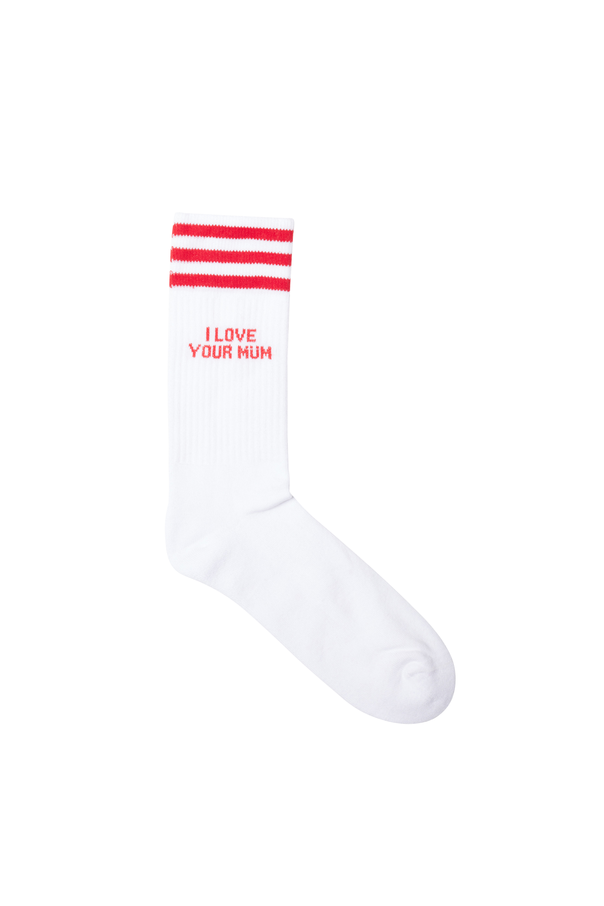 MOTHER SOCKER Chaussettes I LOVE YOUR MUM Blanc