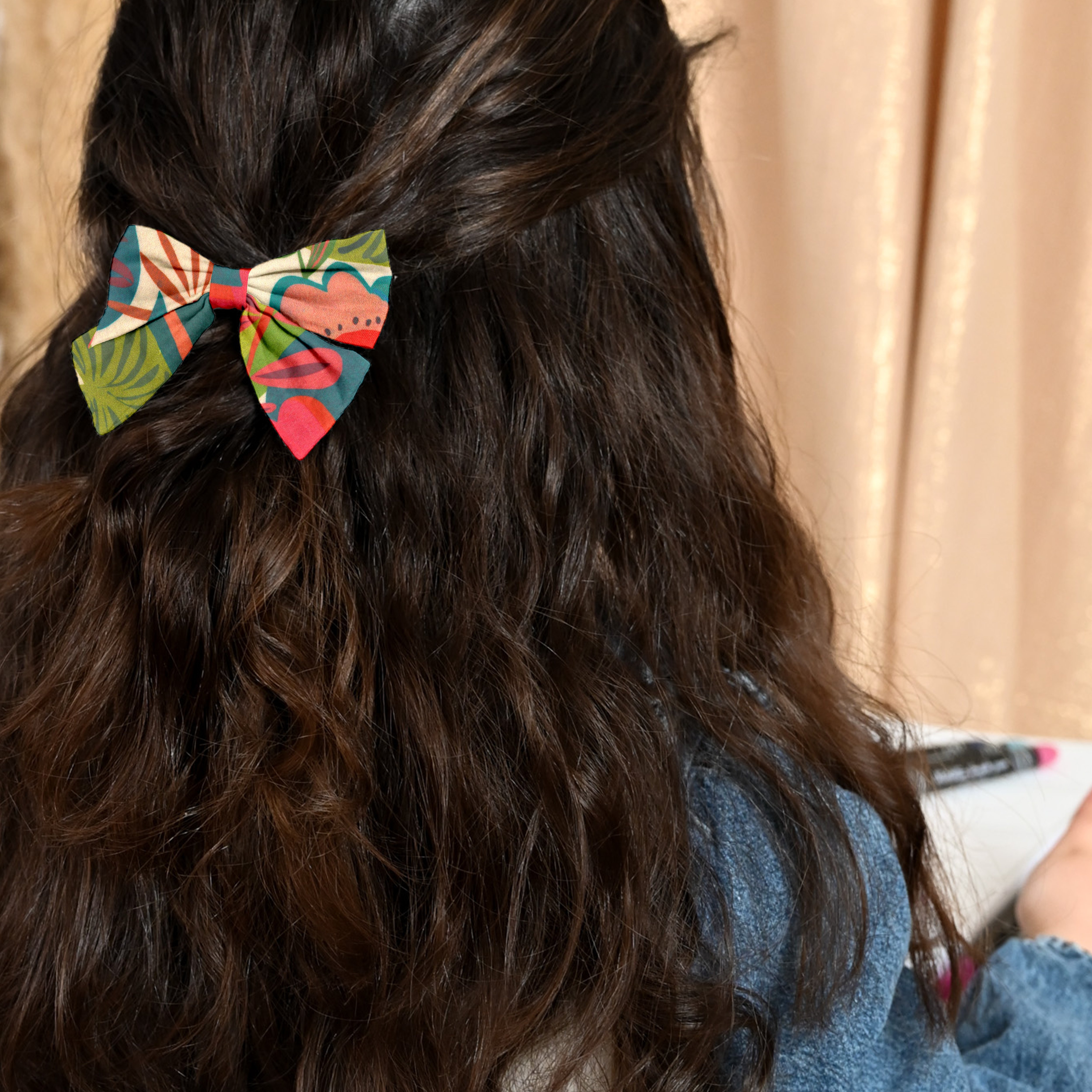 Barrette Noeud Papillon Fleurs Des Iles