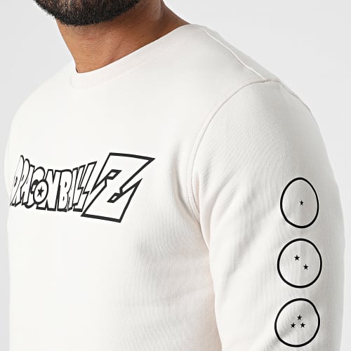 Sweat Crewneck Logo Beige Noir
