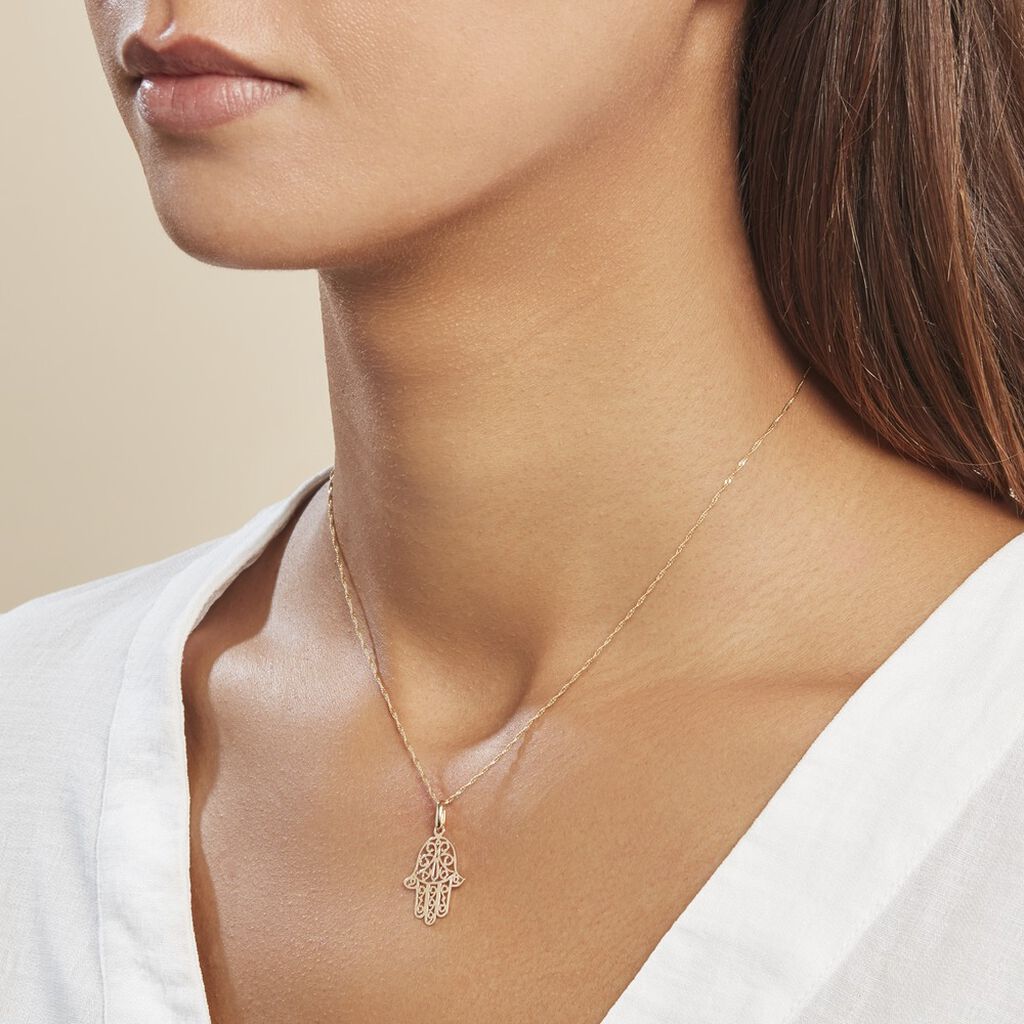 Pendentif Fatima Or Jaune