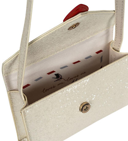 Konges Sløjd Skuldertaske - Love Letter - Cream Glitter