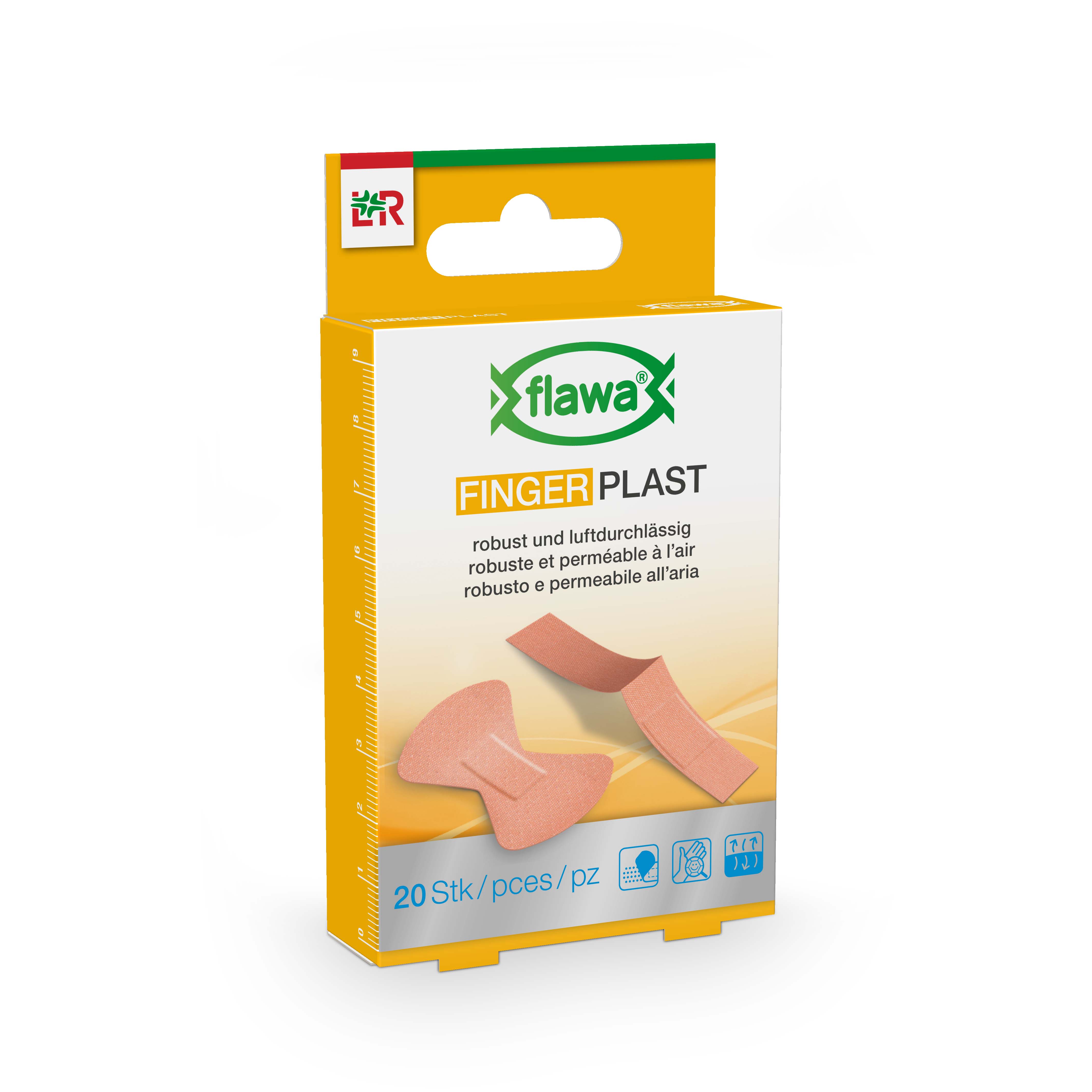 FLAWA Finger Plast robustes Textilpflaster 2 Grössen 20 Stk