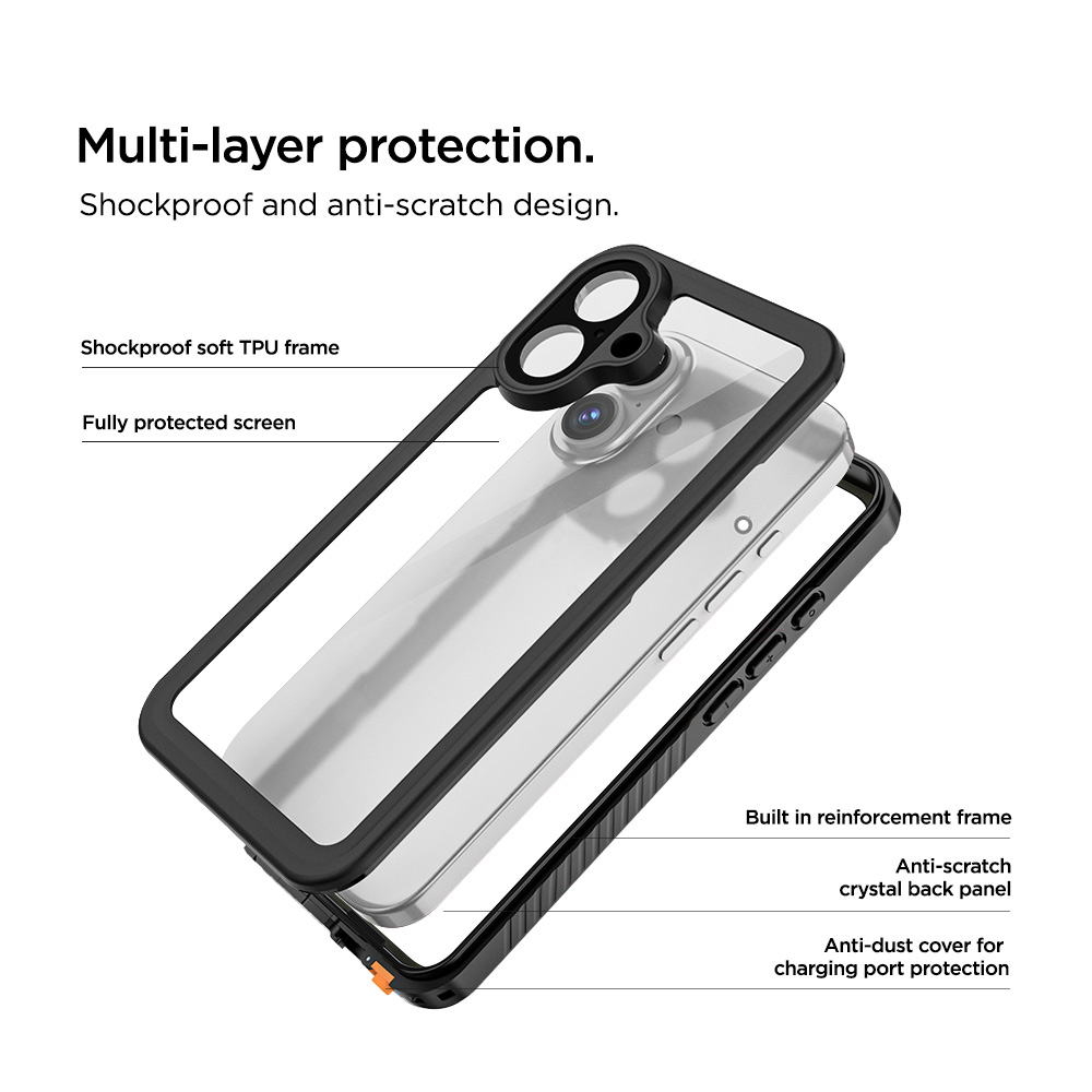 iPhone 17 Avalanche Case Wasserfeste Outdoor Schutz Hülle IP68 (EGCA00944) - Schwarz