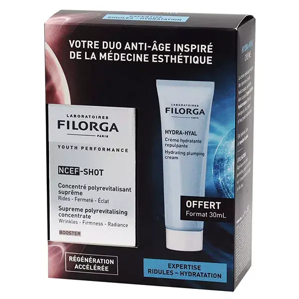 Filorga Duo Ncef-Shot Serum 15ml + Creme Hydra-Hyal 30ml (Grátis)