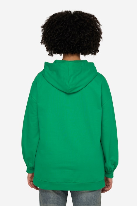 Hoodie, Kapuzensweater, Schulter-Verzierung, Ballon-Langarm