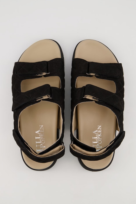 Leder-Sandalen, Trekking-Optik, Klettriegel, Weite H