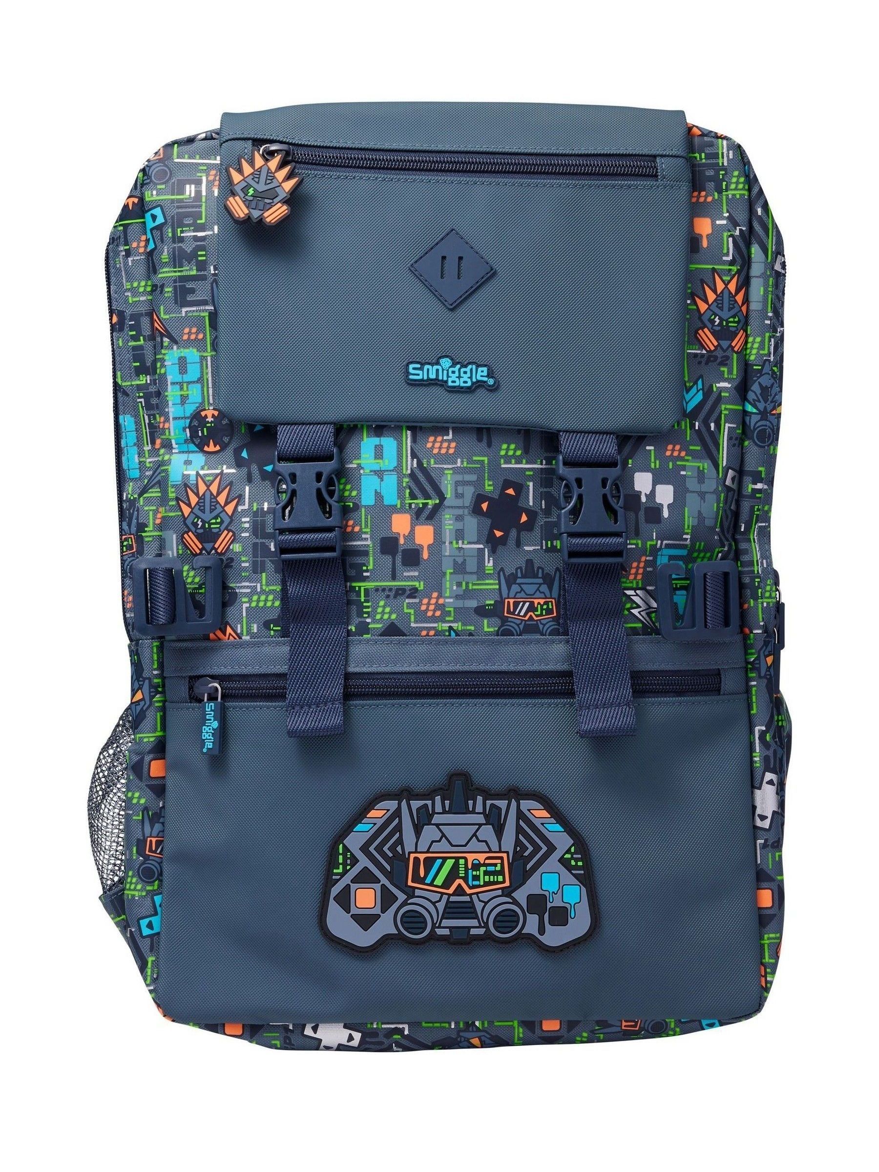 Grijs - Smiggle Trailblazer Foldover Attach Backpack