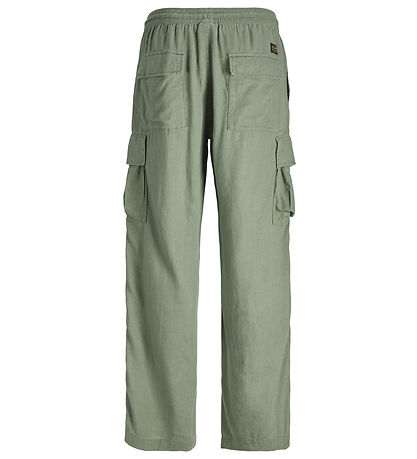 Jack & Jones Hosen - Leinen - JpstBill - Cargo - Lorbeerkranz