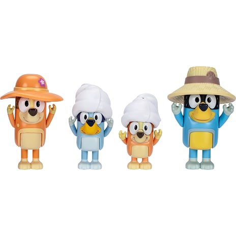 Bluey figurer familie telt-tur 4-pak