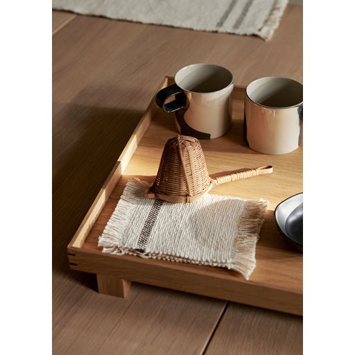 ferm LIVING Savor 4-pak Glasbrik, Off White/ Chocolate, 10x14 cm