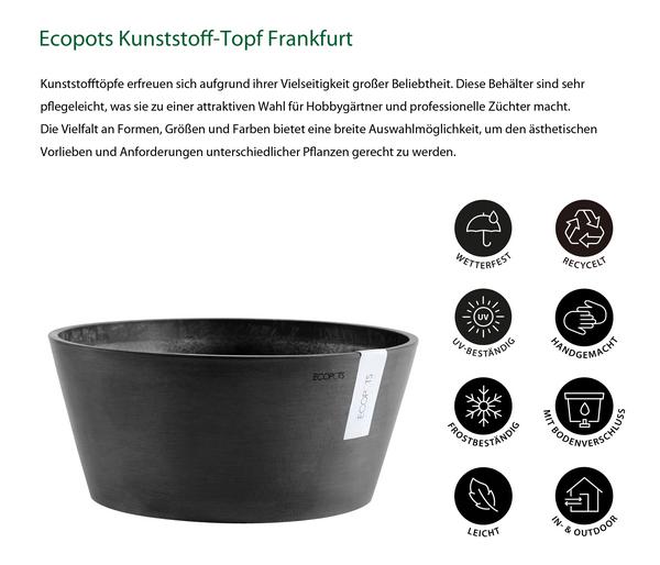 Ecopots Kunststoff-Topf Frankfurt, rund