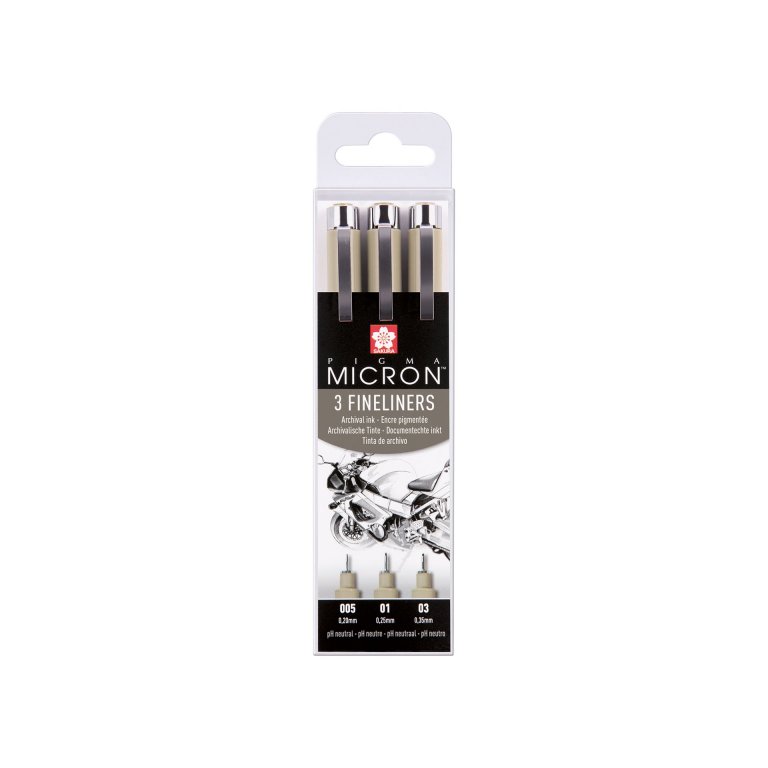 Sakura Fineliner Pigma Micron, 3er-Set