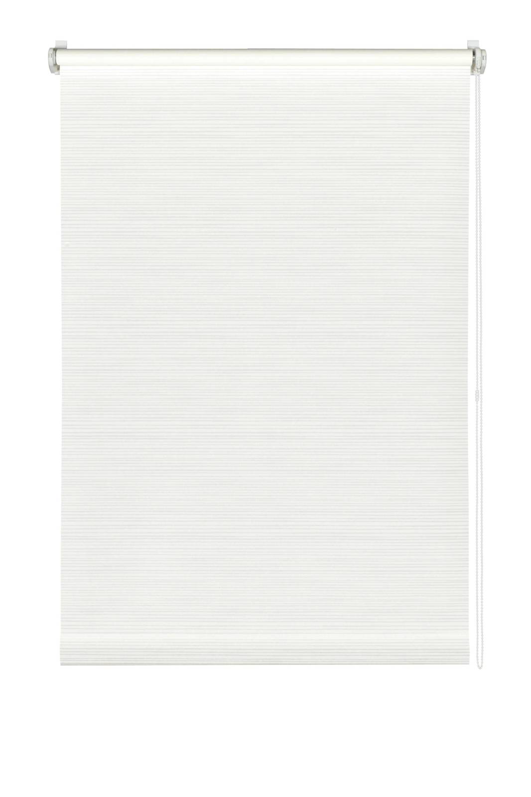 Klemmrollo - weiß - gestreift - 60x150 cm