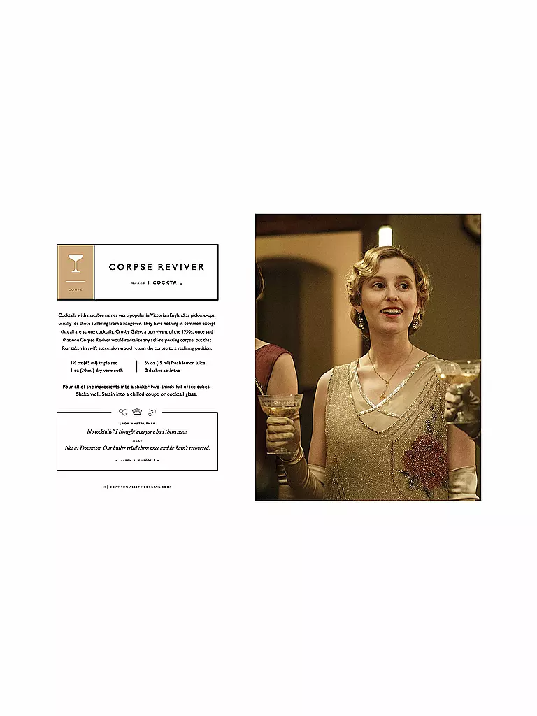 SUITE Buch - The Official Downton Abbey Cocktail Book schwarz