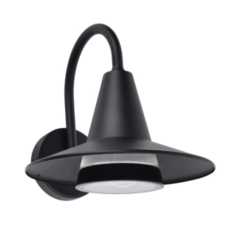 LUTEC wandlamp Swan zwart 25W