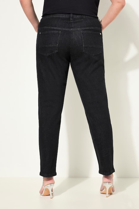 Jeans, weites Bein, Zierperlen, 5-Pocket