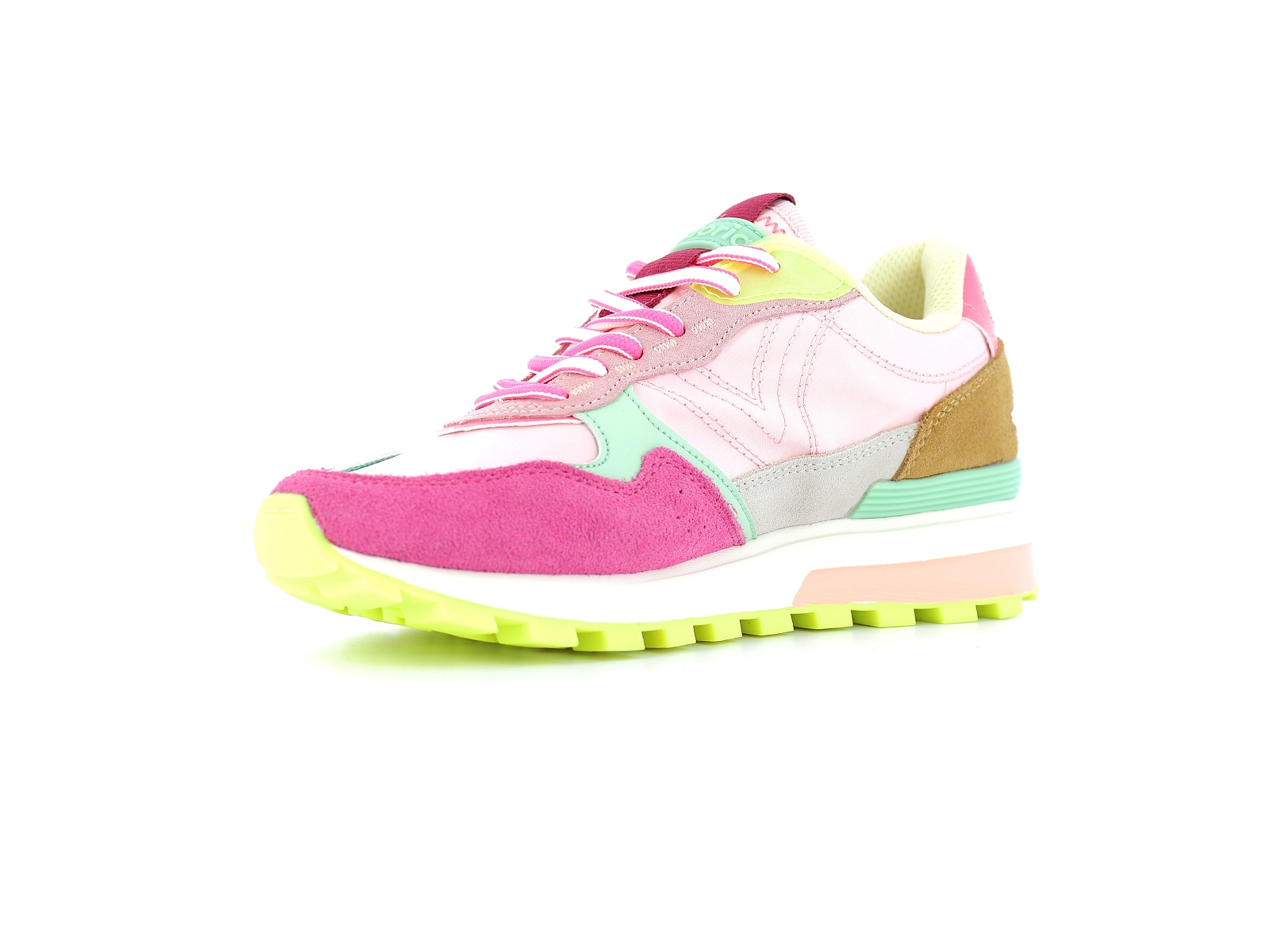 Victoria-1156103 Matières combinées Rose fluo