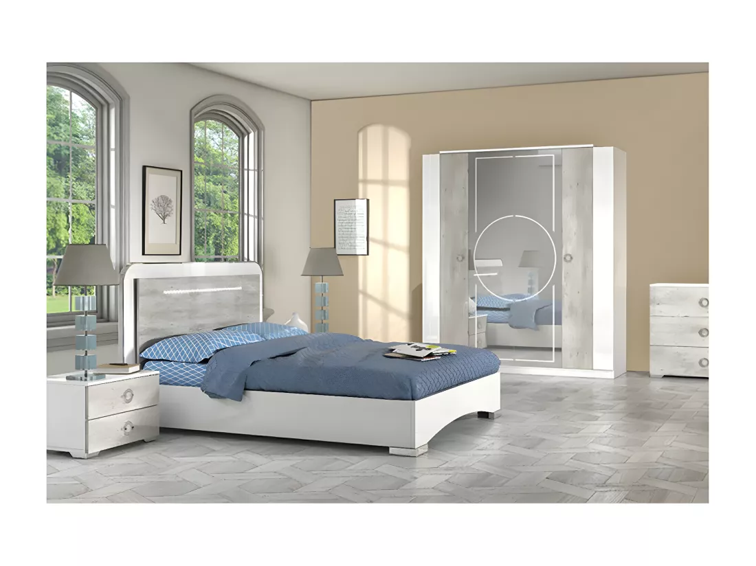 GOYA - Chambre Complète 140x190cm avec Commode