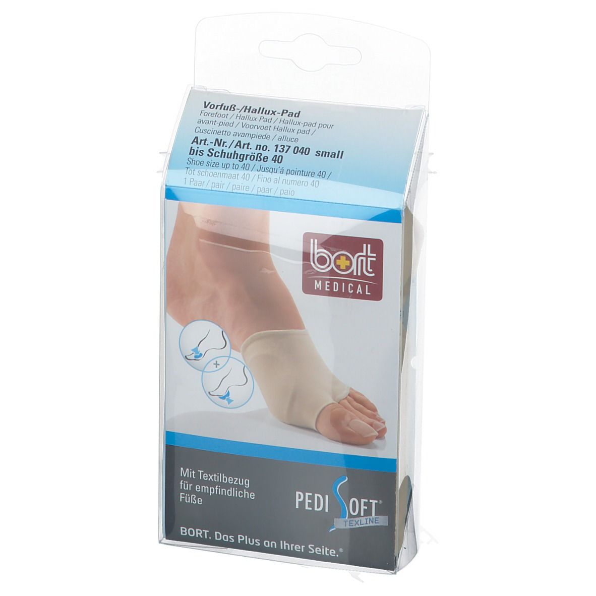 BORT PediSoft® TexLine Vorfuß-/Hallux-Pad Gr. L