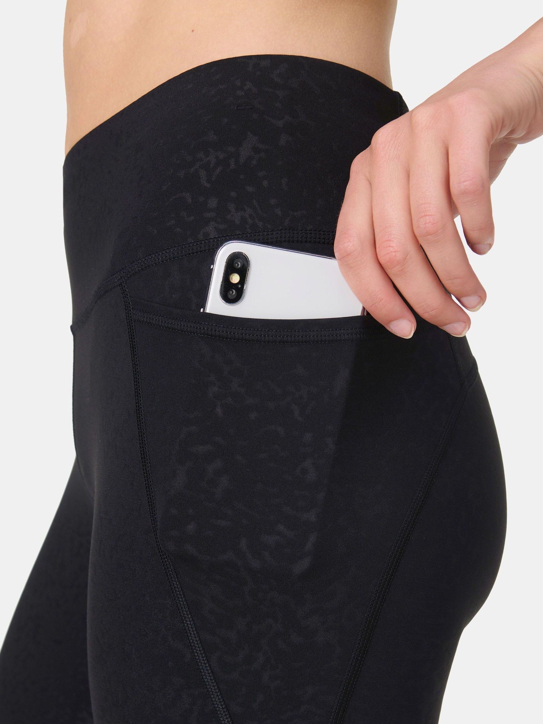 Zwart - Sweaty Betty Power Embossed Workout Leggings